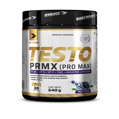 Testo Prmx Pro Max Body Advance 240g Magnesio Vitamina B6 D E Zinc Sabor Wild Grapes