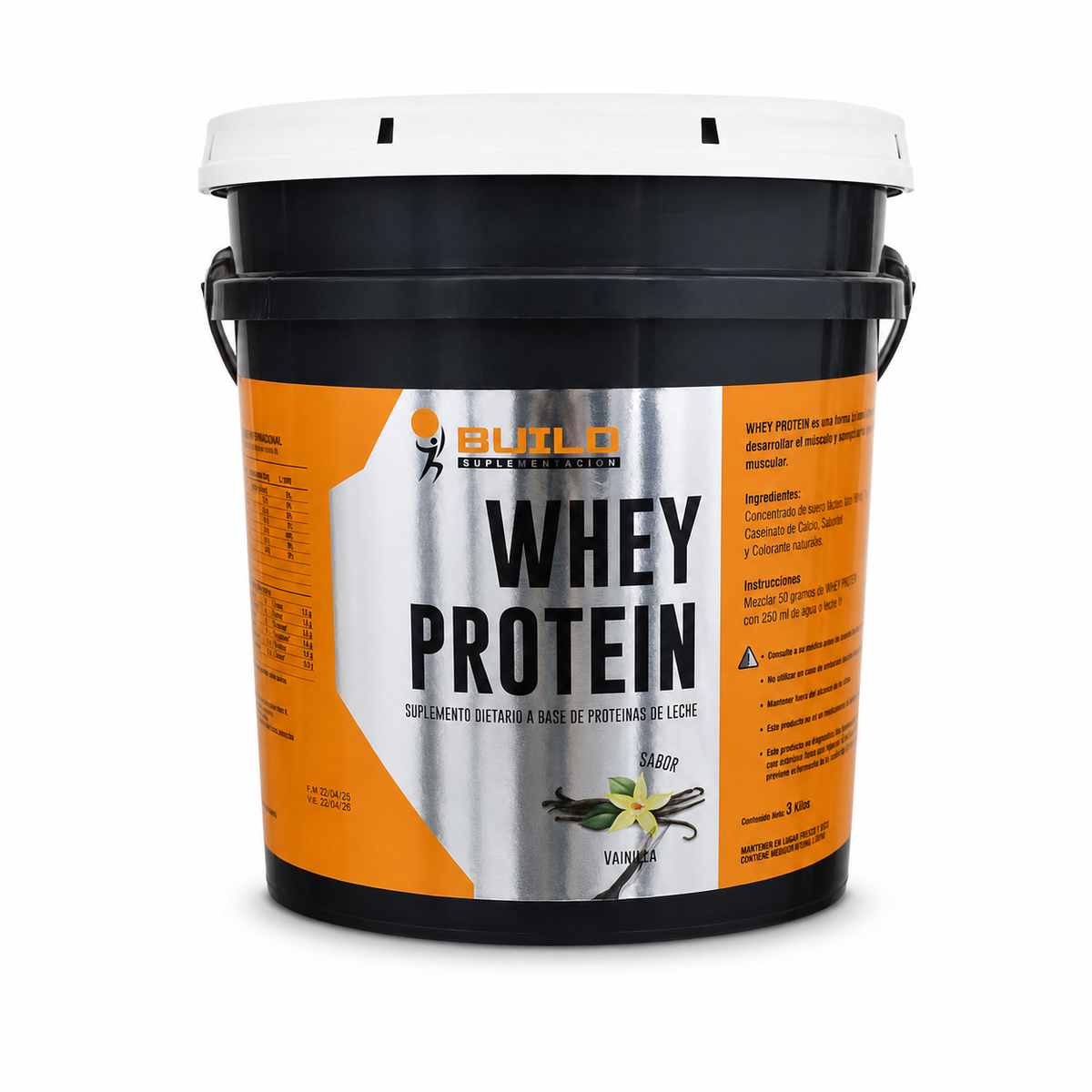 Proteína 3 Kg Build Whey Protein Suero Lacteo Recuperacion