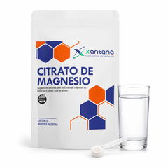 Citrato de Magnesio en Polvo 500gr Sabor Neutro Sin Gluten Xantana