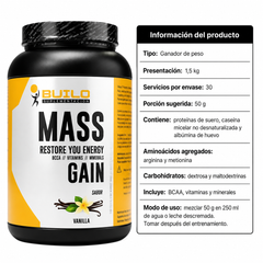 Ganador De Peso Mass Gain Build Gainer X 1.5 Kg