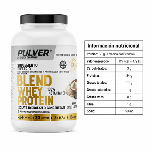 Pulver Blend Whey Protein 908 g - Cookies & Cream