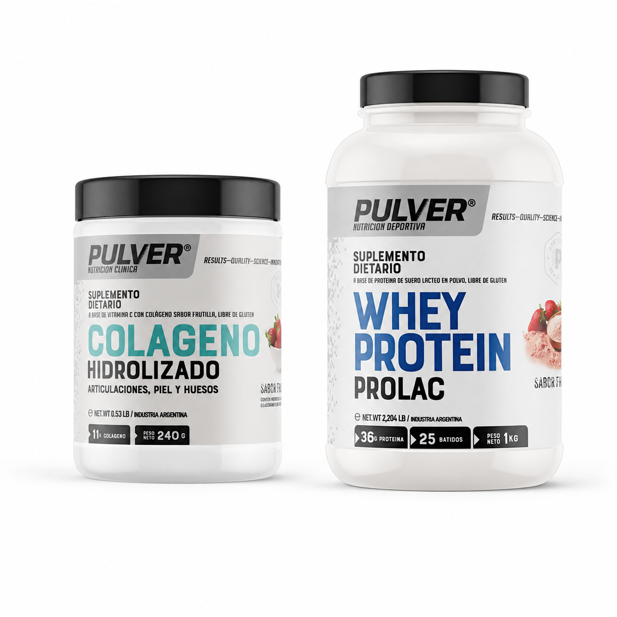 Combo Pulver Whey Protein 1kg + Colageno Hidrolizado 240g