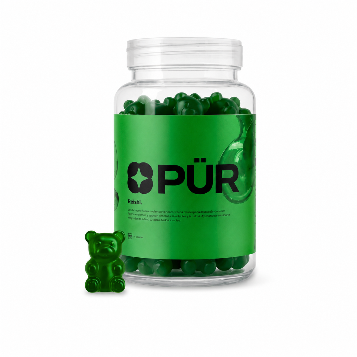 PÜR Reishi Gummies 60 unidades - Manzana