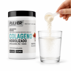 Colágeno Hidrolizado Sin Tacc Pulver Articulaciones Huesos Sabor Frutilla 480g