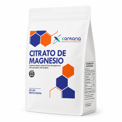 Citrato de Magnesio en Polvo 500gr Sabor Neutro Sin Gluten Xantana