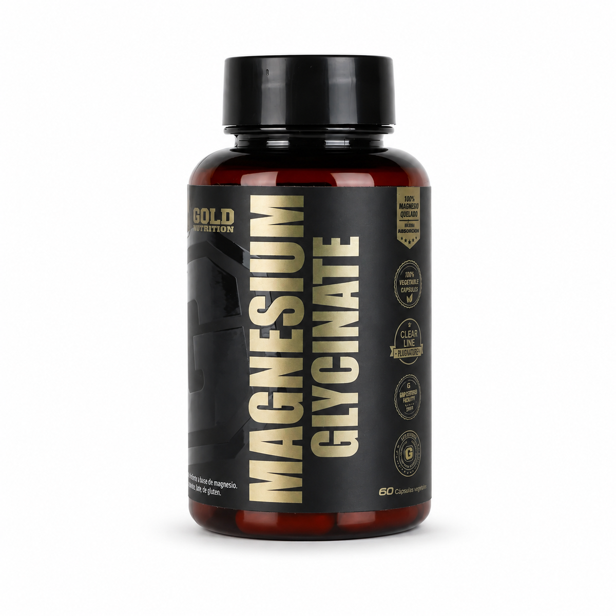 Glicinato De Magnesio 800 Mg 60 Caps Gold Nutrition Sin Sabor