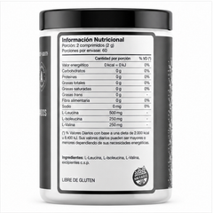 Bcaa 120 Comps Pulver Aminoácidos Ramificados Recuperacion Sabor Neutro
